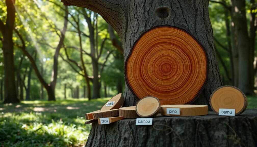 Comprehensive wood identification guide with technical specifications