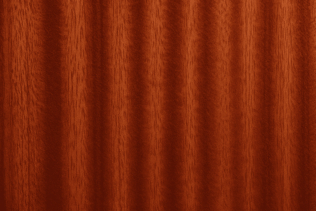 Close-up view of sapele wood grain showing rich reddish-brown color and interlocked grain pattern